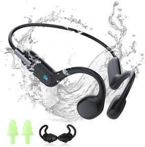 Bone Conduction Headphones Waterproof Swimming Headset, Wireless Bluetooth 5.3, IPX8 with Built-in 32GB MP3 Player, Sport Headphones for Running, Cycling, Workouts, and Driving