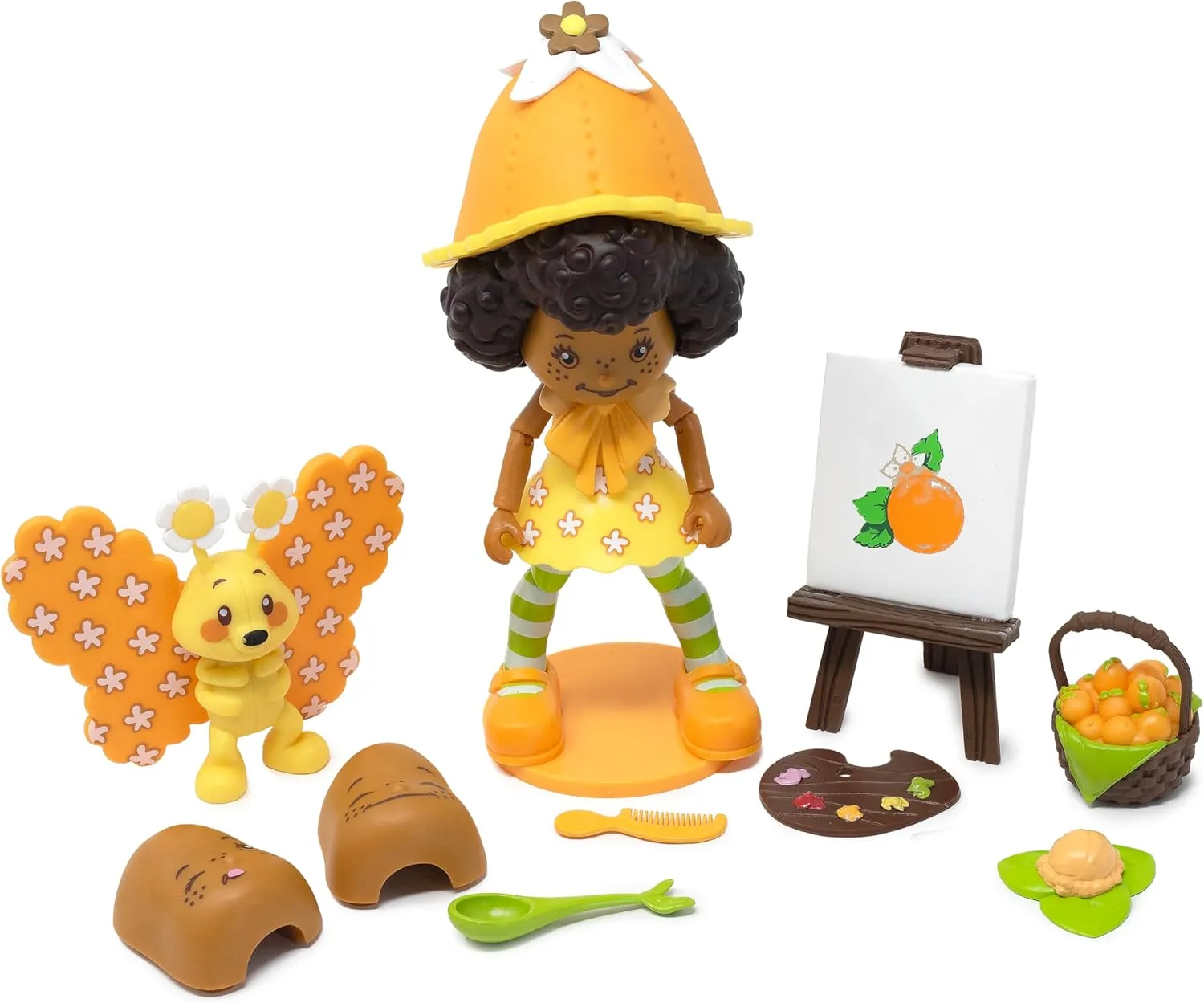 Boss Fight Studio Strawberry Shortcake Orange Blossom with Marmalade, Collectible Action Figure – Highly Articulated Fruity Scented Figurine with Accessories, Interchangeable Parts, and Stand – 1:12