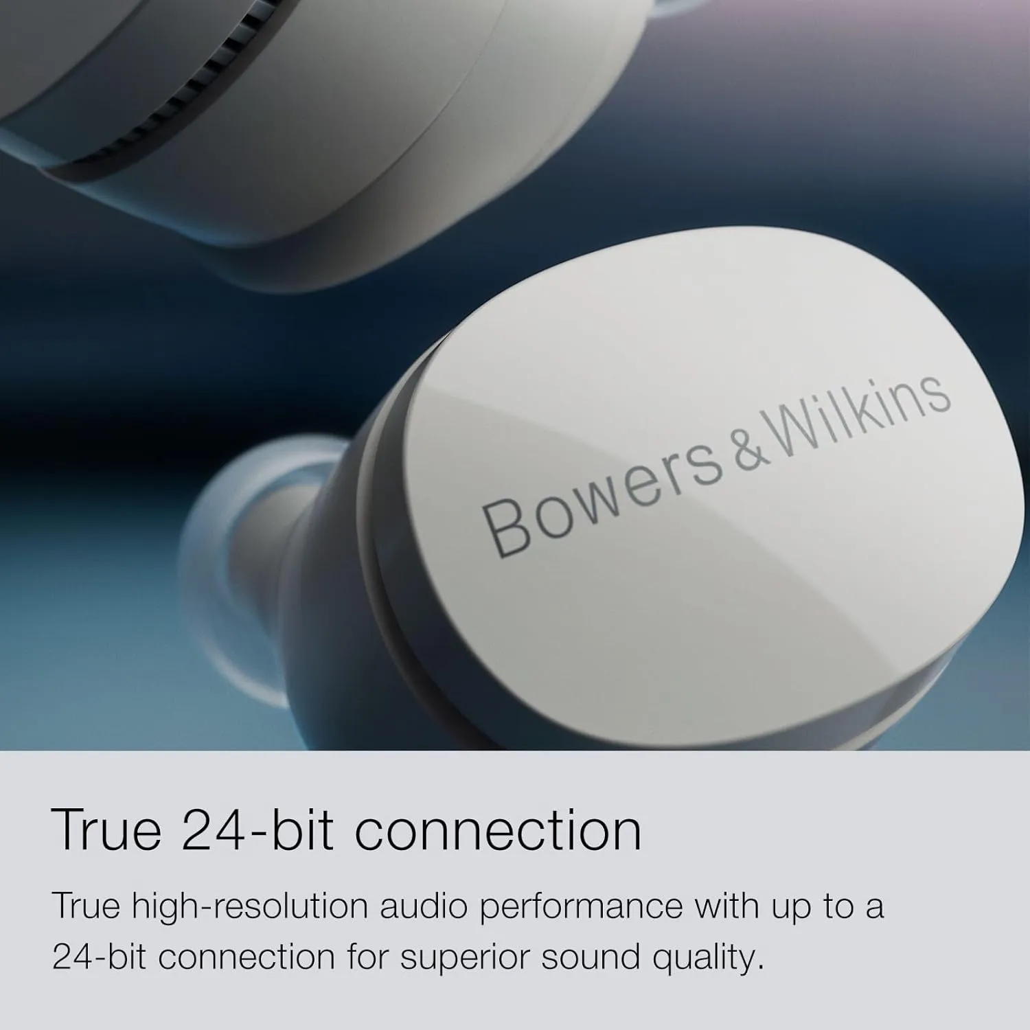 Bowers & Wilkins Pi6 Wireless Earbuds (Glacier Blue), in-Ear Bluetooth Earphones with aptX Adaptive & 12mm Drivers, Bespoke Active Noise Cancelling Earbuds, 3 Built-in Mics, 15-Min Quick Charging