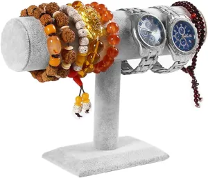 Bracelet Organizer Rack Jewelry Rack Watch Holder t Shape Velvet Acrylic Display Stand Random Style