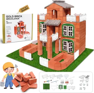 Brick and Mortar Construction Set - Perfect Building Blocks for Kids Ages 6 and Up, a DIY Versatile Building Set and STEM Building Toy, Ideal for Birthday