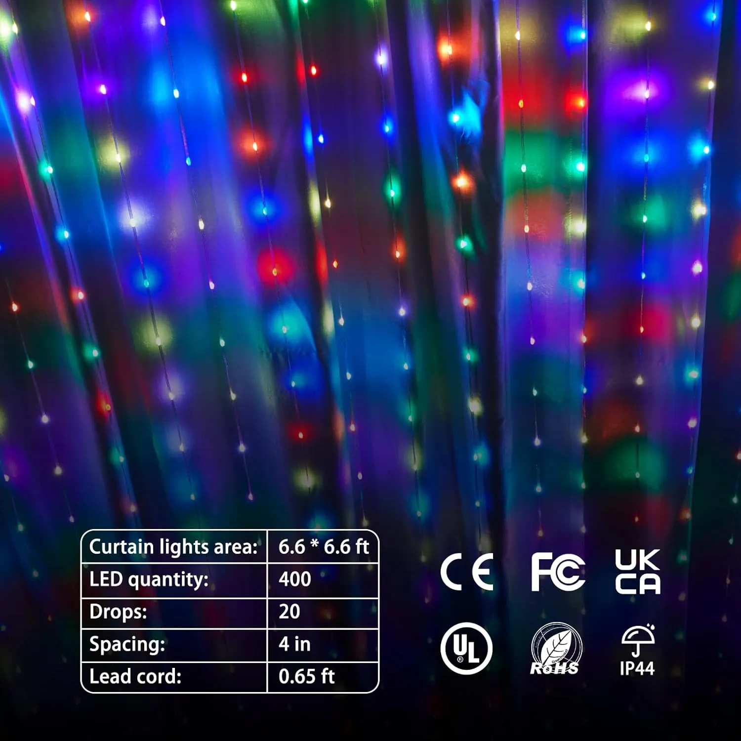 Brightown Smart Curtain String Lights App Controlled - 400 LED DIY Hanging Fairy Light Pattern & Text Programmable, Music Sync with Remote, Smart Valentine's Day Lights Outdoor Indoor Holiday Decor
