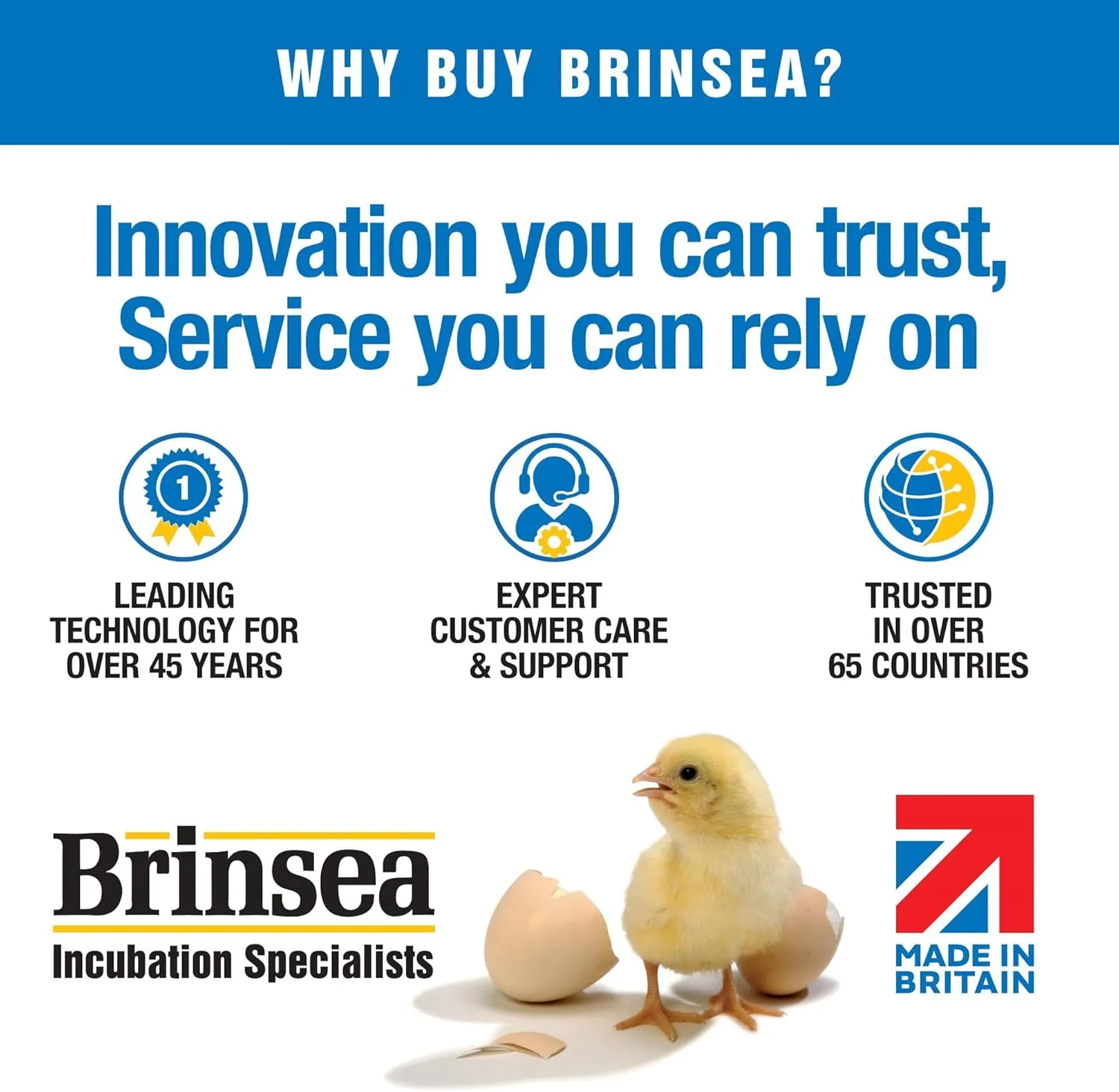 Brinsea Ovation 56 EX Egg Incubator With Automatic Humidity Control and Egg Turning for Hatching 56 Chicken, Duck, Other Bird Eggs, Precision Digital Controls, Temperature Alarms