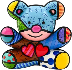 Britto Collectible Figurine - Iconic Art Figurine, Decorative Displays for Modern Home Decor | Designed by Romero Friendship Bear (Multicolor), (D x W x H): 2.75in x 4.3in x 5in