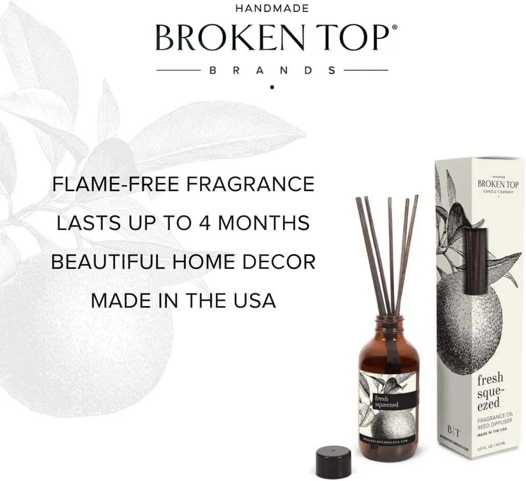BROKEN TOP Natural Reed Diffuser Set (Fresh Squeezed)
