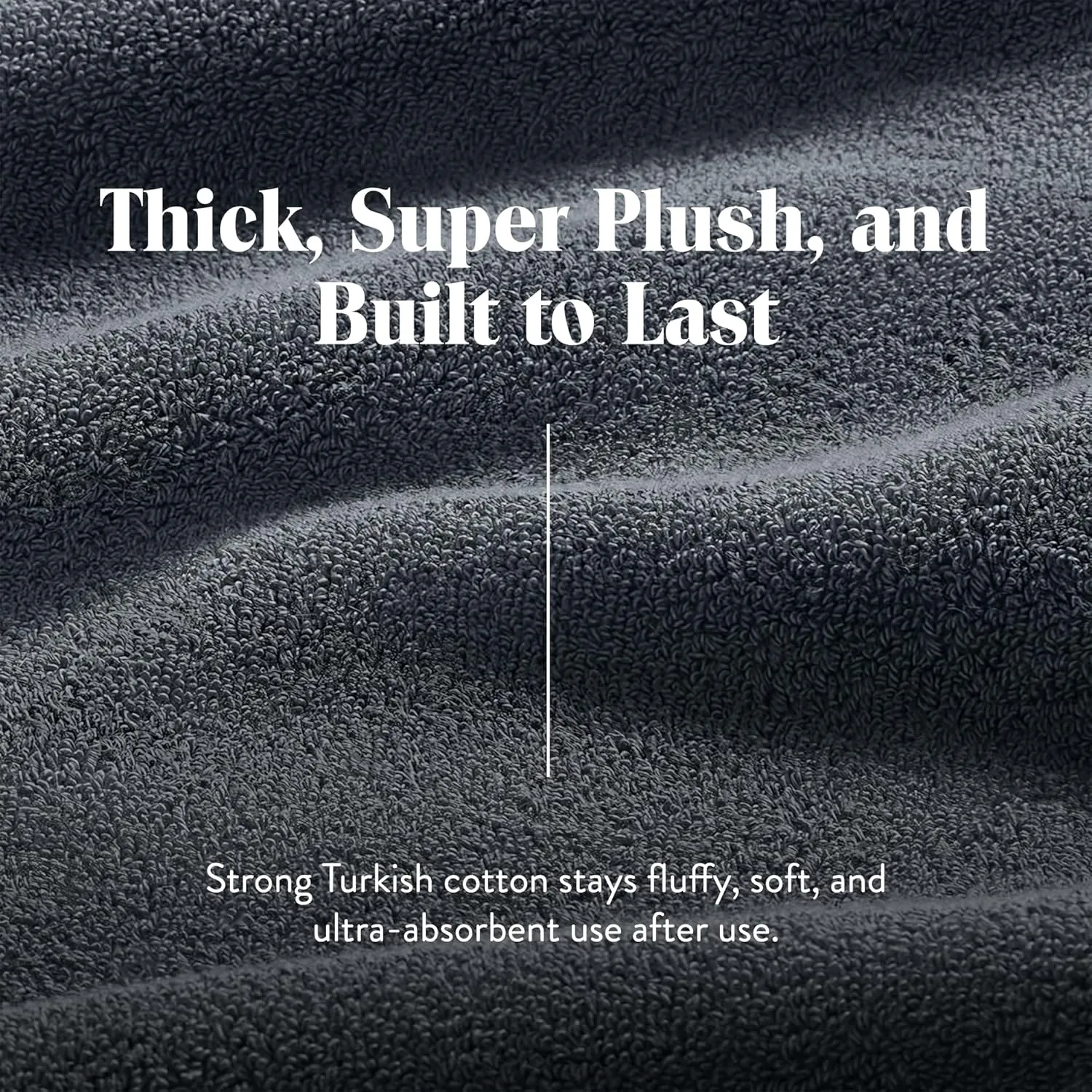 Brooklinen Super-Plush Turkish Cotton Washcloths Set of 2 Cotton, 820 GSM, Highly Absorbent, Machine Washable, Perfect for Home & Bathroom (13" x 13", Graphite Gray)