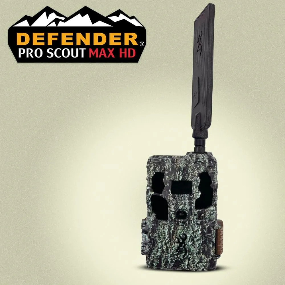 Browning Trail Camera Defender Pro Scout Max HD Cellular Trail Camera with Smart IR Video Bundle with 32GB Ultra SDHC UHS-I Memory Card and High Speed USB 2.0 Card Reader (3 Items)