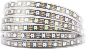 BTF-LIGHTING RGBW RGB Warm White SK6812 (Similar WS2812B) 4 Colors in 1 LED Strip Individually Addressable 16.4ft 60Pixel/m 300LED Light Dream Color IP67 DC5V Black PCB (No Adapter or Controller)