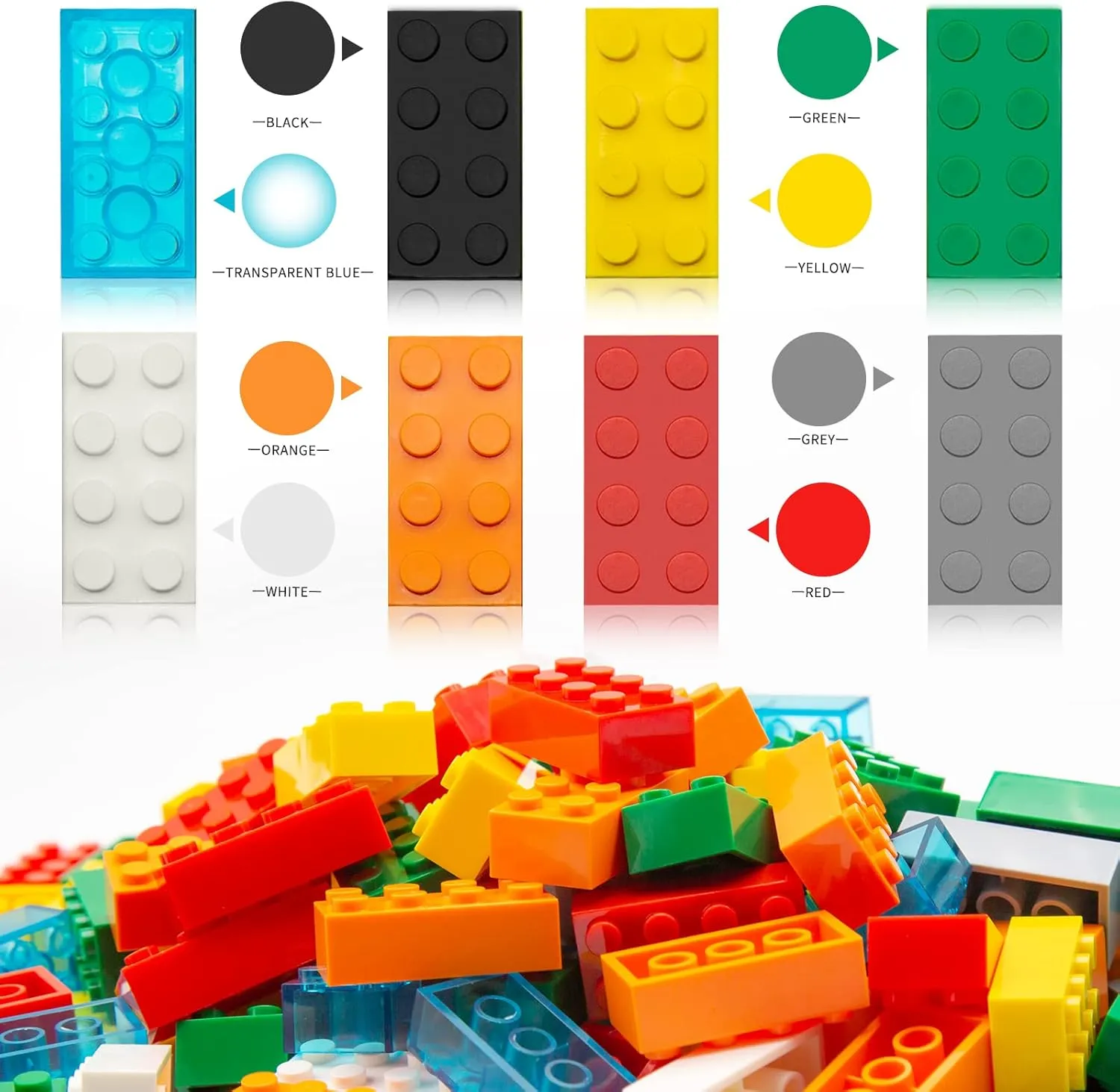 Building Bricks 320 Pieces, Medium Lavender Bricks Bulk Kit, Basic Parts Accessories, Classic Creative Building Blocks Set, Compatible