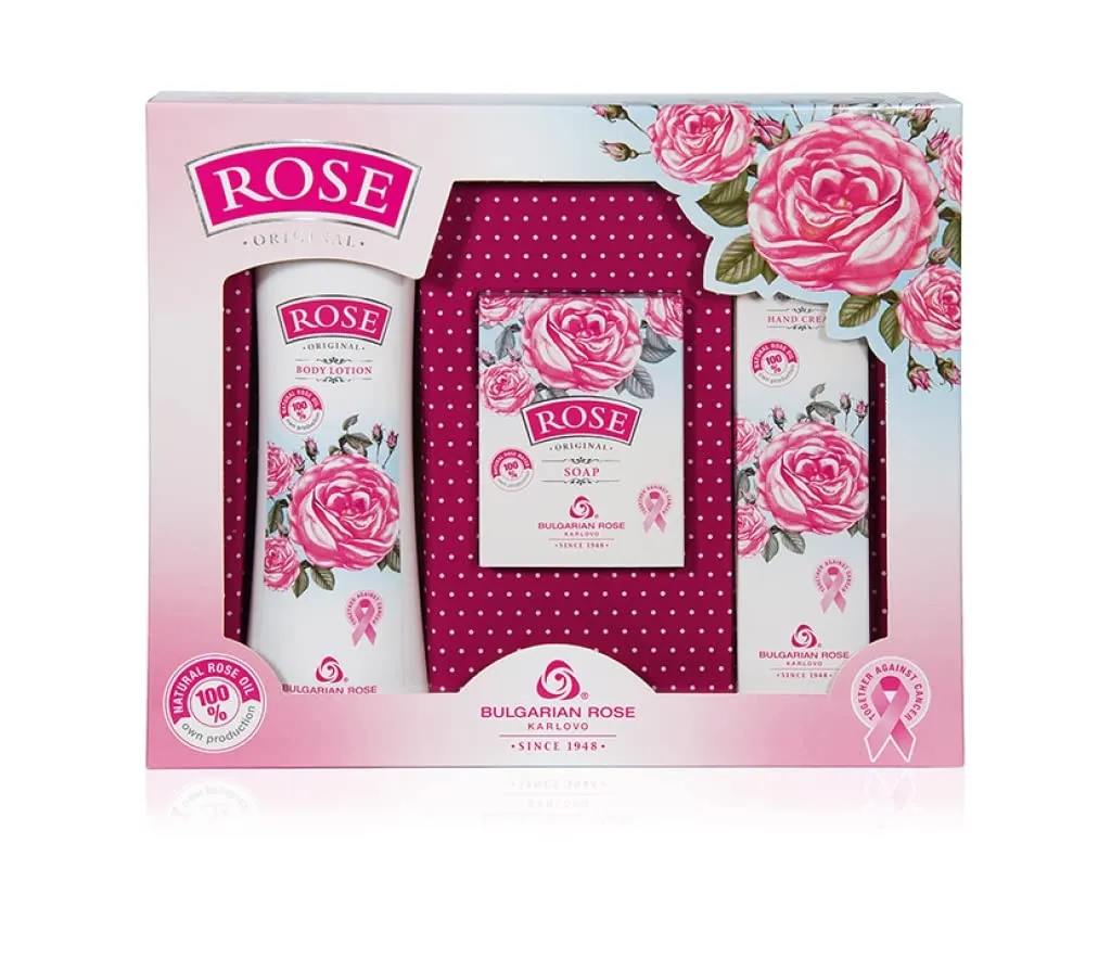 Bulgarian Rose 3 piece Gift Set - Rose Body Lotion, Rose Soap and Rose Hand Cream