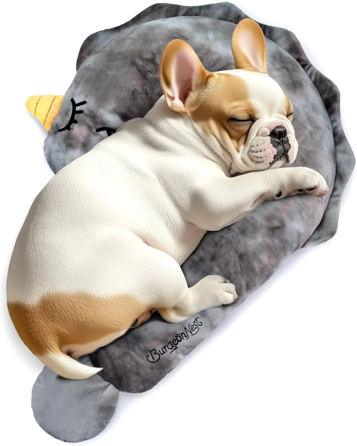 BurgeonNest Small Dog Calming Pillow for Dogs and Cats, Fluffy Soft Colorful Sleep Bolster Cozy Pet Bed Pillow, Great Present for Senior Pup Puppy Kitten, Washable, L