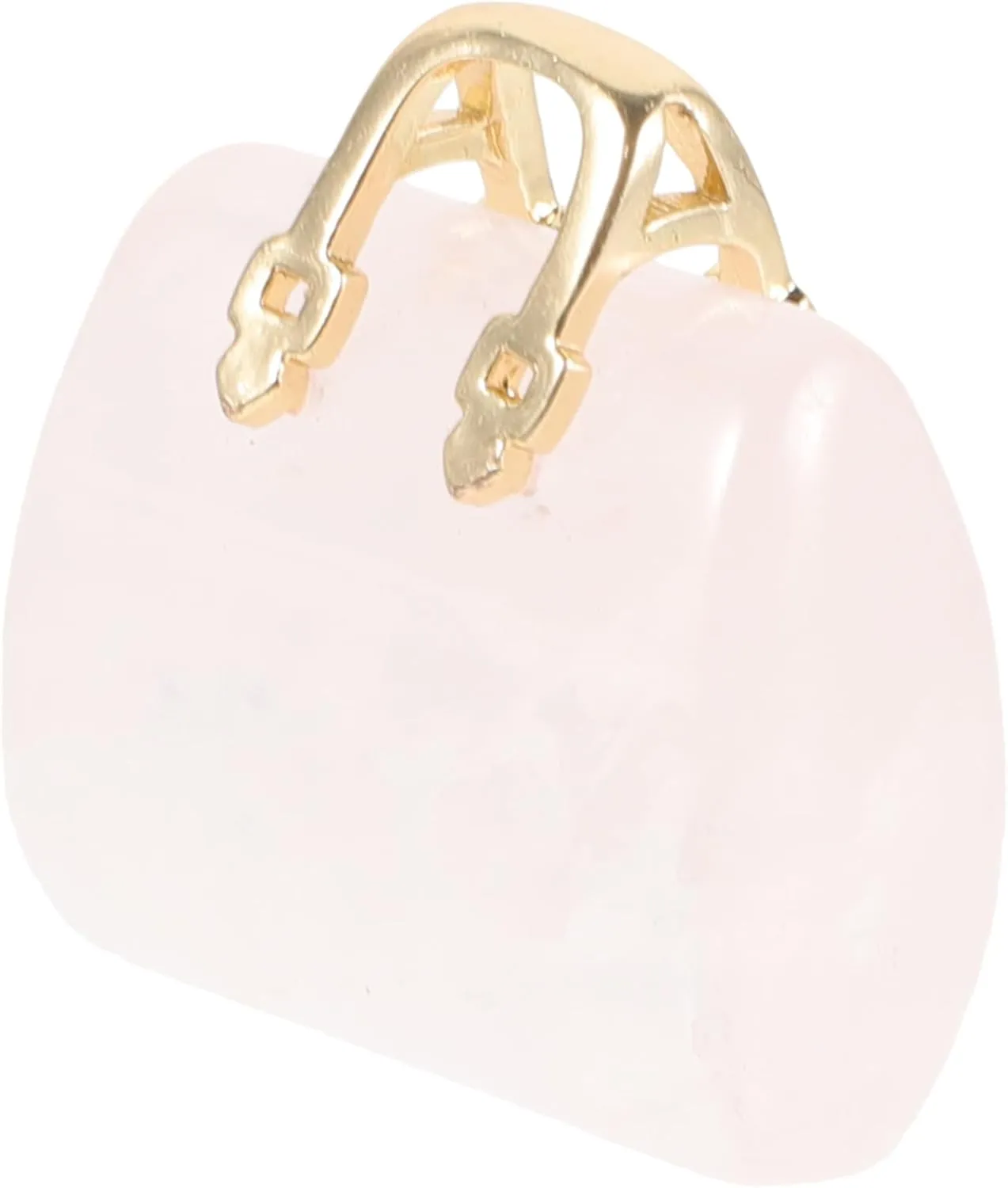 Cabilock Crystal Handbag Figurine Natural Miniature Handbag Artwork for Home Decoration Elegant Table Ornament Unique Photo Prop for Living Bedroom Kitchen