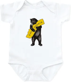 CafePress Vintage California Bear Hug Illustration Body Suit Cute Infant Bodysuit Baby Romper