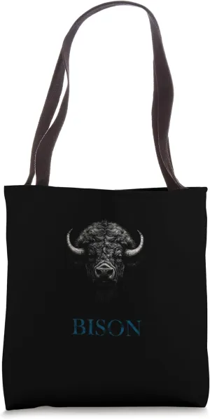 Canada wild Bison Buffalo livestock Bison animal hunter head Tote Bag
