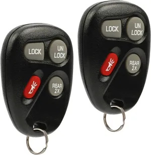 Car Key Fob Keyless Entry Remote fits Chevy Astro Blazer/GMC Jimmy Safari/Oldsmobile Bravada 1998 1999 2000 2001 (KOBUT1BT, 15732805), Set of 2