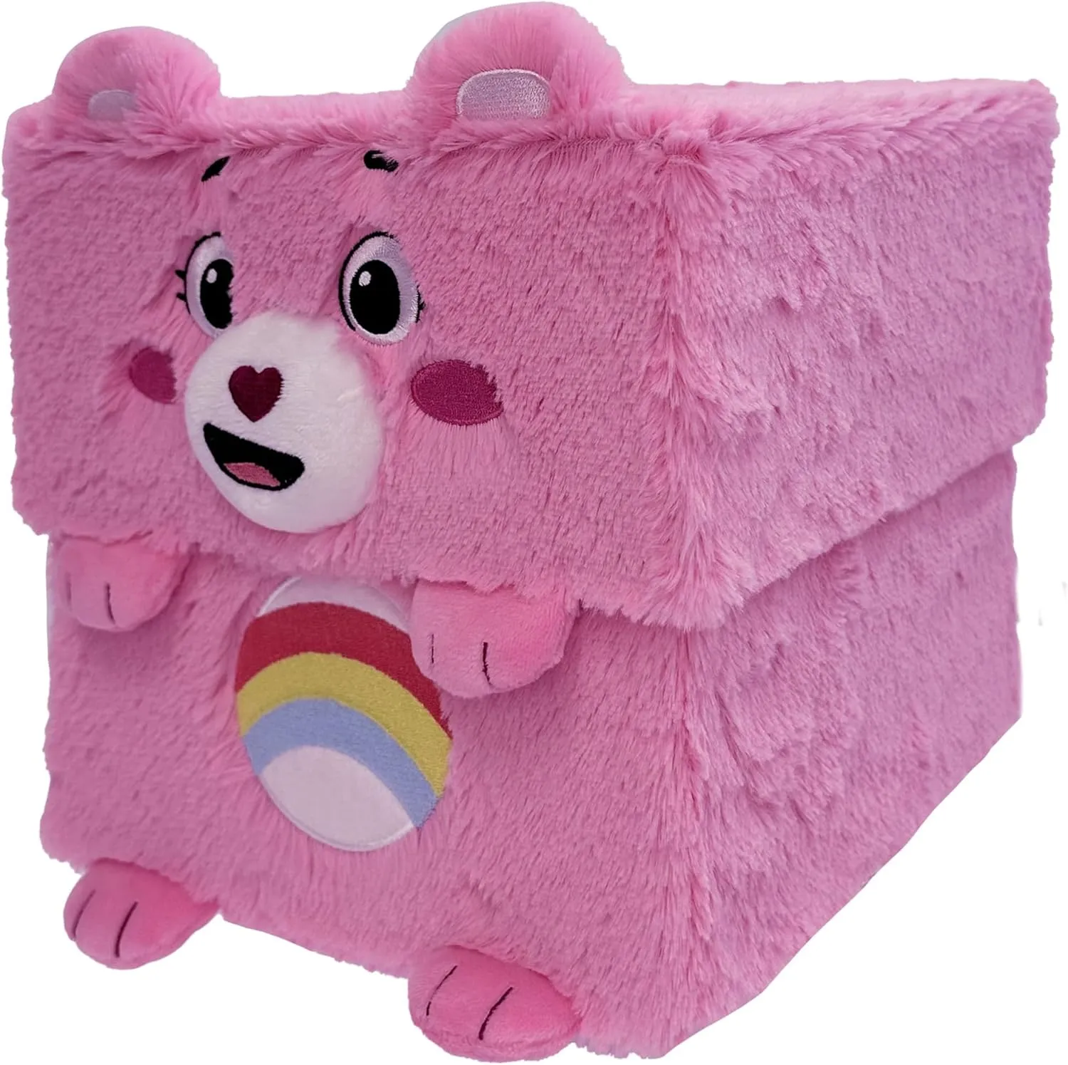 Care Bears: Storables 8" Box - Cheer Bear - Pink Character Themed Bin, Fabric Storage Container, Opening Top Lid, Holds Toys, Books & More, Licensed