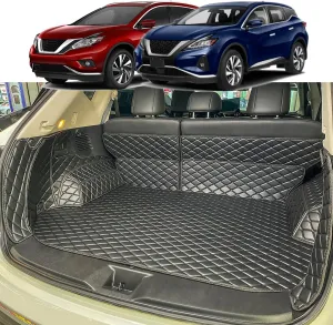 Cargo Mat for 2015-2024 Nissan Murano Trunk and Rear Backrest - All Weather Anti-Slip Cargo Liners