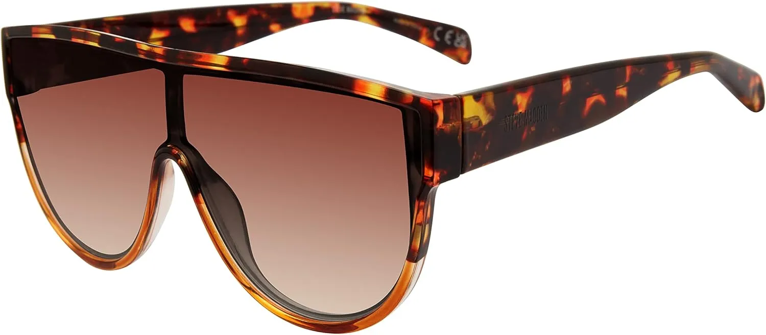 Carrera Women's Steve Madden Female Sunglasses Style Nigel Navigator, Crystal Tortoise/Brown Gradient, 143mm, 0mm