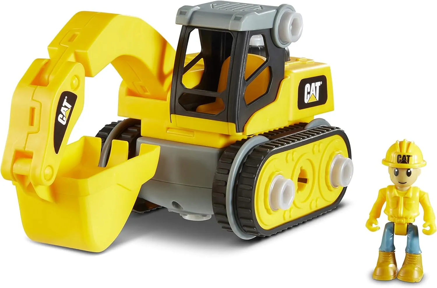 CAT Construction Toys, Construction Junior Crew, Build Your Own Excavator Building Toy, Ages 3 and up