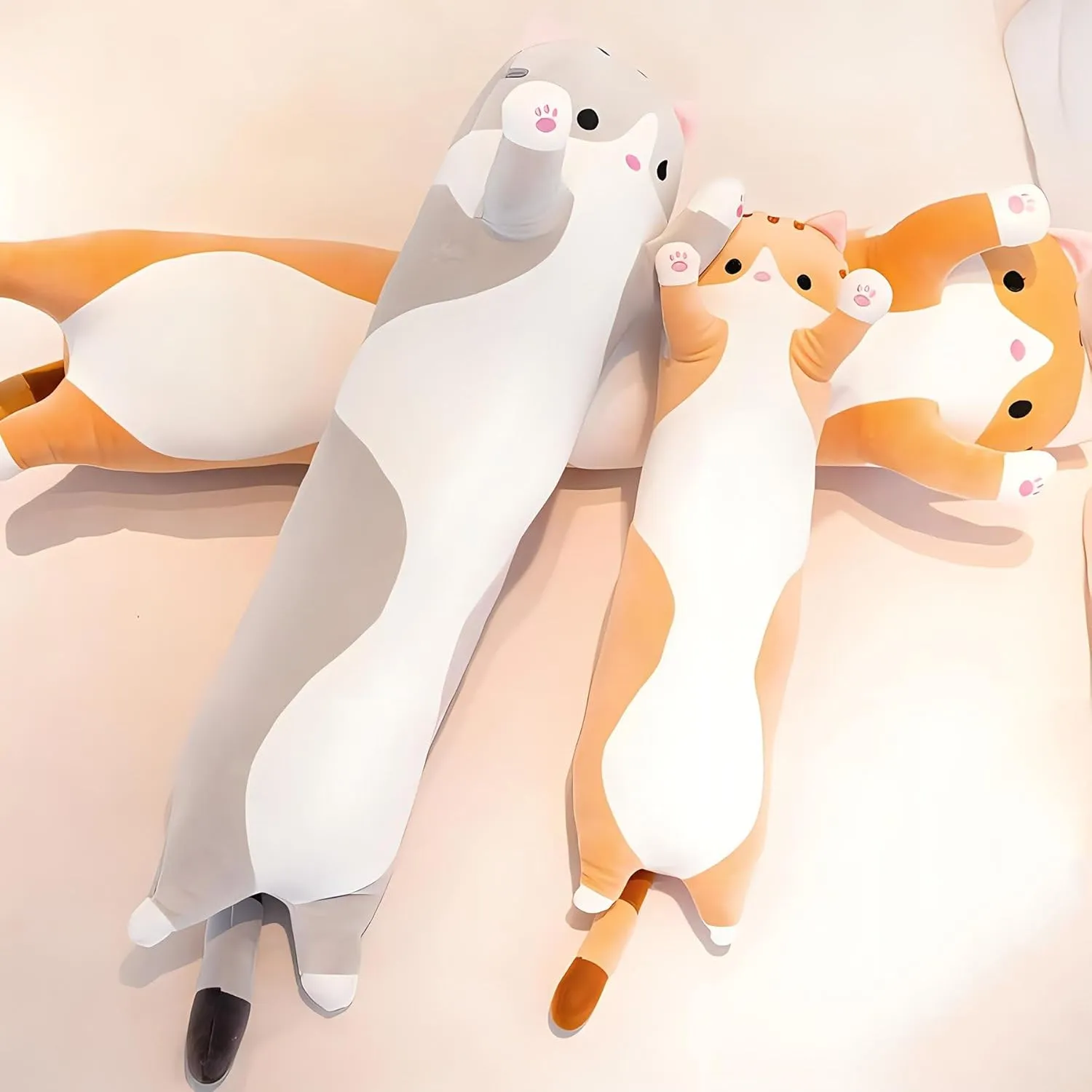 Cat Plushies, Kitten Stuffed Animals, Cute Cat Long Body Pillows,Plush Pillow Doll Toy Gifts for Kids or Girl
