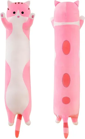 Cat Plushies, Kitten Stuffed Animals, Cute Cat Long Body Pillows,Plush Pillow Doll Toy Gifts for Kids or Girl