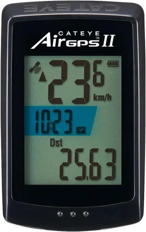 CATEYE AirGPS USB Rechargeable Bike Computer – GPS Cycling Computer with Bluetooth ANT , GPS Bicycle Speedometer, FlexTight™ Mount, IPX7 Waterproof, Auto Backlight Display, Ride Upload