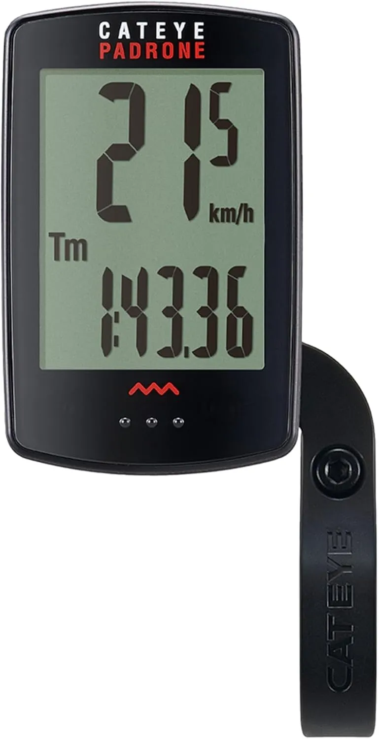 CATEYE Padrone Wireless OF-100 Bike Computer – Oversized Display Cyclocomputer, Wireless Speedometer & Odometer, Out Front Mount, Auto Start/Stop, Programmable Odometer, Fits Road, MTB, Gravel Bikes