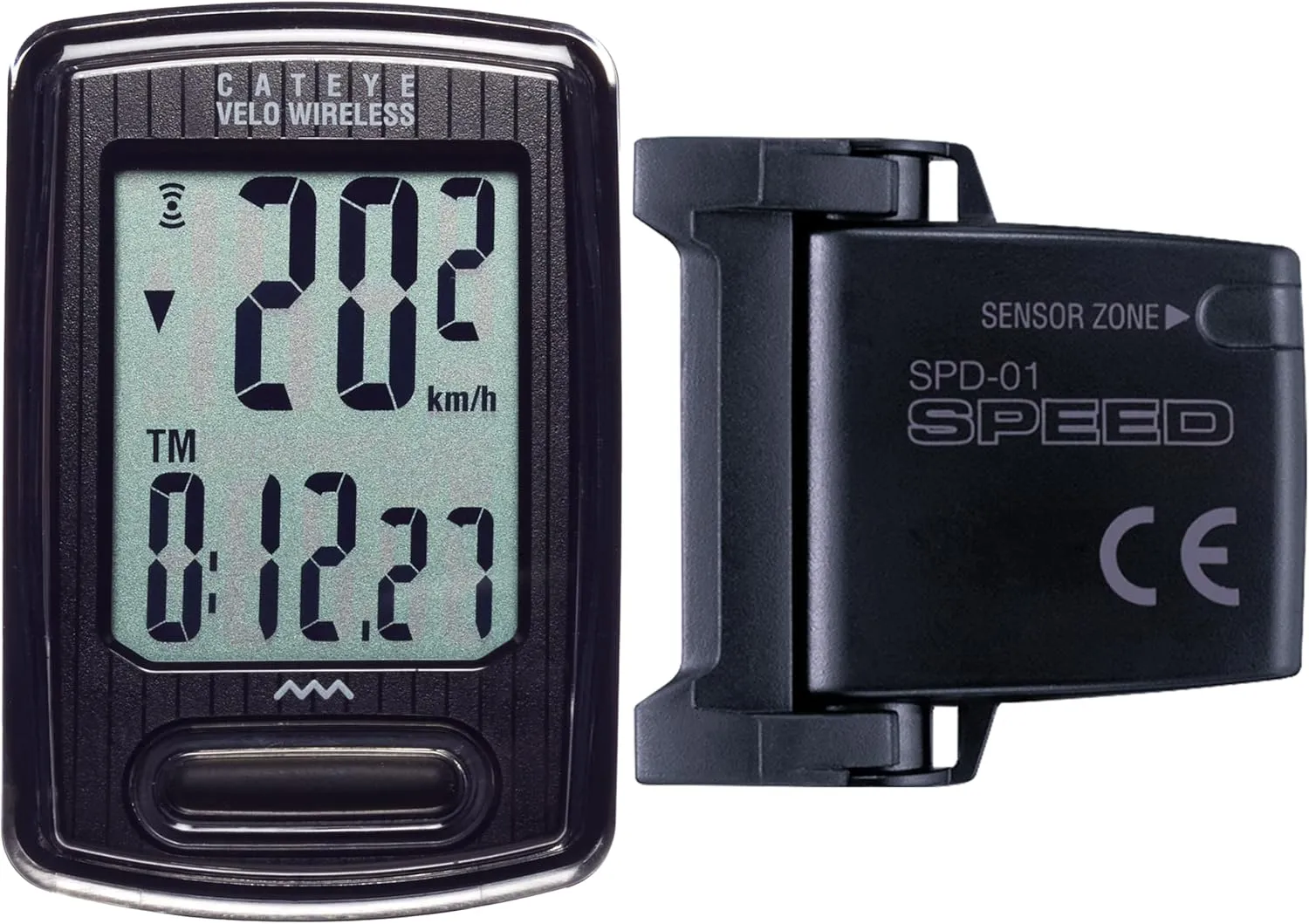 CATEYE Velo Wireless Bike Computer – Analog Speedometer & Odometer with Calorie Tracking, Auto Start/Stop, Programmable Odometer, Waterproof IPX8, Secure Zip-Tie Mount