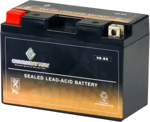 CB CHROMEBATTERY YTX9B-BS Maintenance-Free 12V 8.5Ah Battery Replacement for ATV, Motorcycle, Jet Skis, Scooter, UTV, and More - Nut and Bolt (T3) Terminal