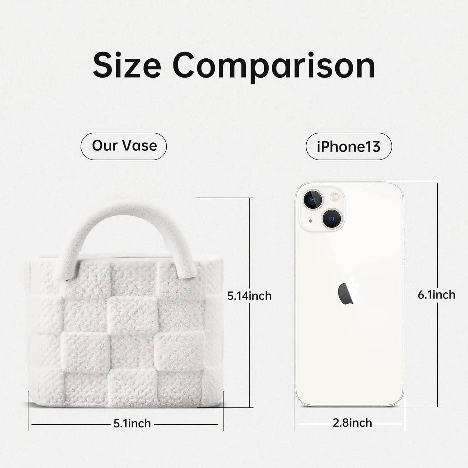 Ceramic Vase, Small Modern Flower Vase for Home Decor, Handbag Collection Creative Ceramic Floral Vases for Centerpieces, Flower Arrangement Decoration Shooting Props (A)