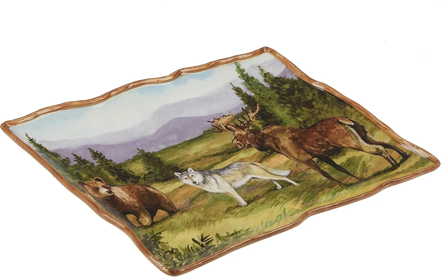 Certified International Mountain Summit Rectangular Platter,16" x 12"