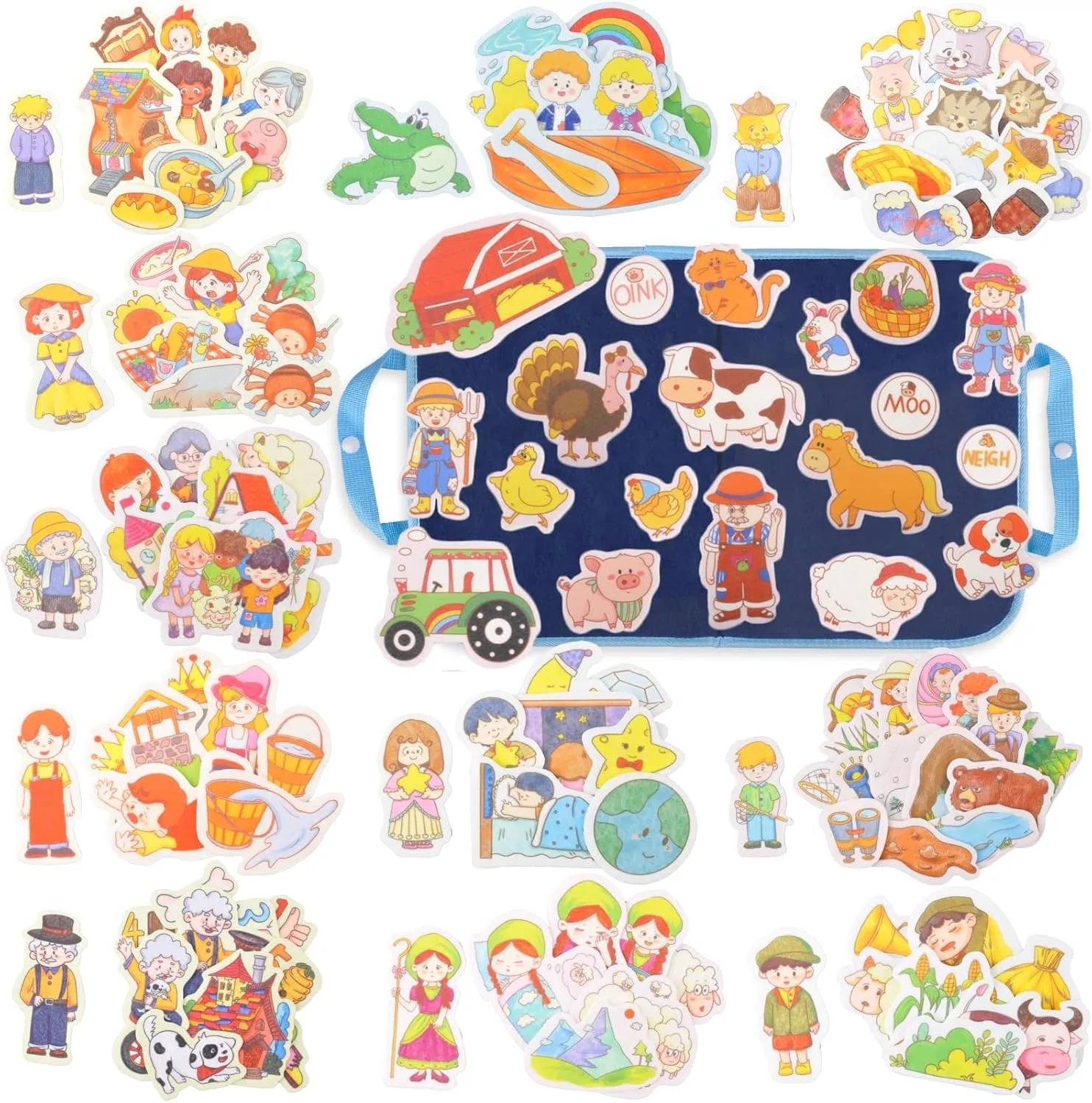 CHEFAN 12 Pack Felt Storyboard Pieces for Toddler, Flannel Board Stories for Preschool Activities