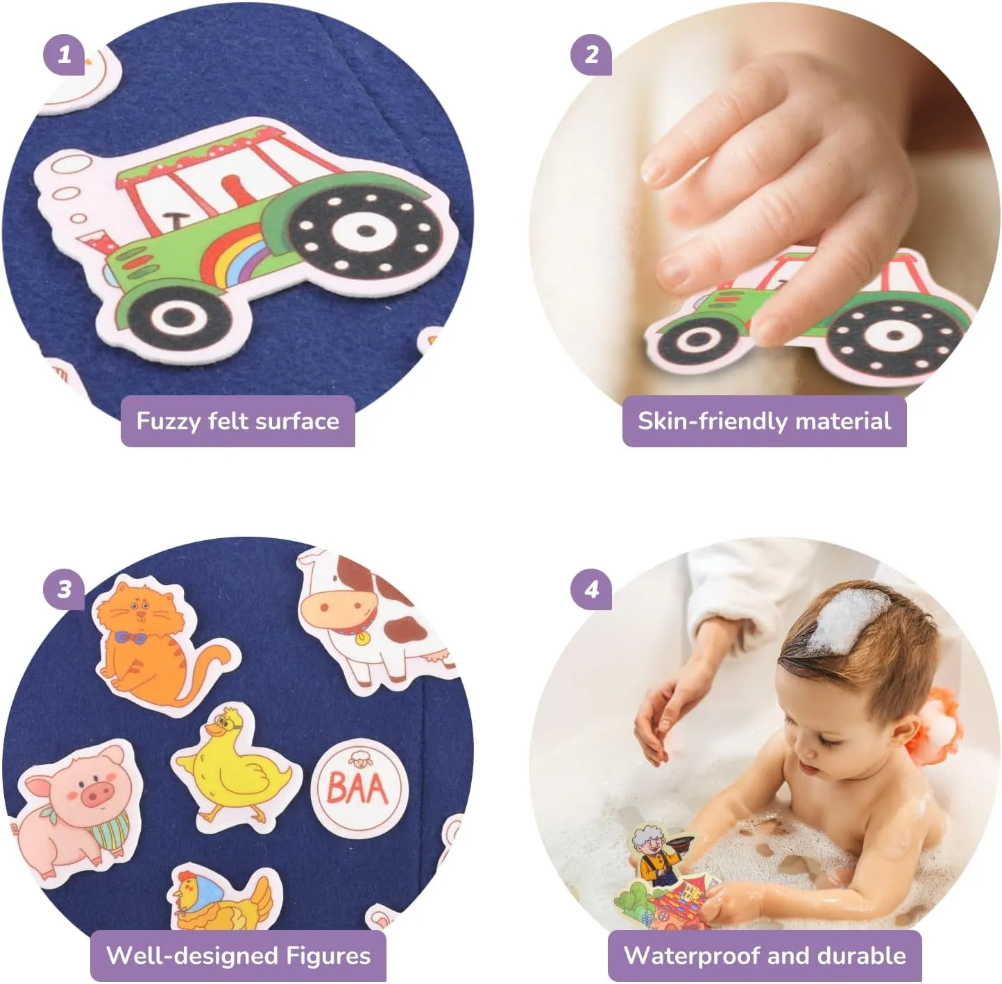 CHEFAN 12 Pack Felt Storyboard Pieces for Toddler, Flannel Board Stories for Preschool Activities