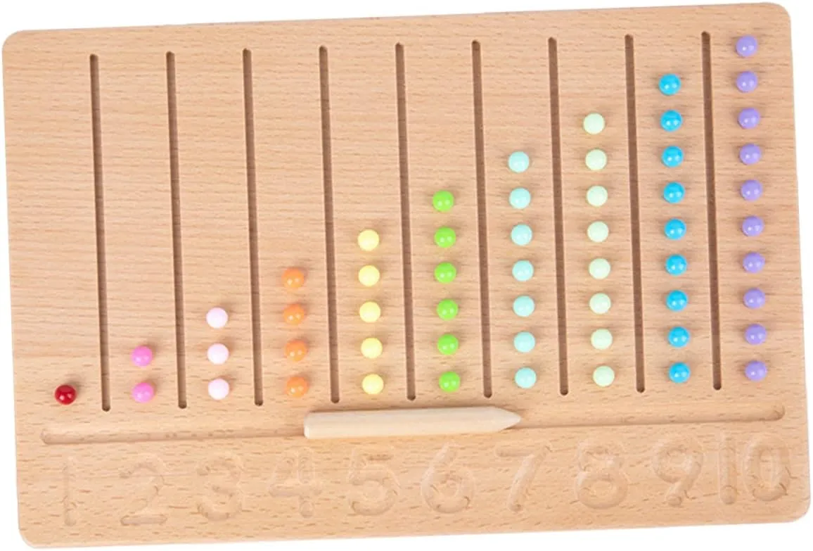 Children's Arithmetic Math Toys Wooden Fine Edges Handmade Toy Develop Cognitive Skills