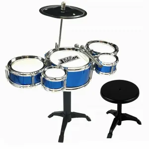 Childrens Drum Kit whit Stool Jazz Kids Drum Set Musical Toy Drum Set for Childrens