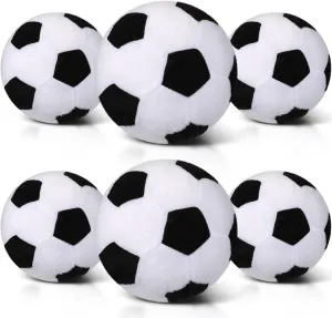 Chivao 6 Pieces Plush Soccer for Kids Soft Ball Baby Small Stuffed Fluffy Decor for Nursery Boys Toddler Girls Gift Room Playing Catch, 4.33 Inches