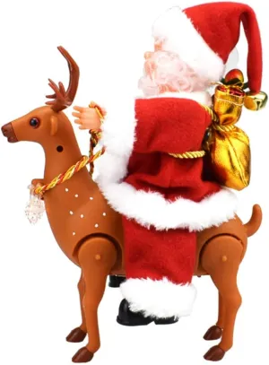 Christmas Music Toy Deer Reindeer Decoration Boys and Girls Music Santa Claus Toys Battery-Operated Decor