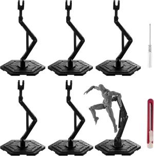 Chunful 6 pack Hobby Action Base with 4 kinds of joints, Model action figure stand Compatible with RG, BB, HG, 1/144 Scale Universal Models