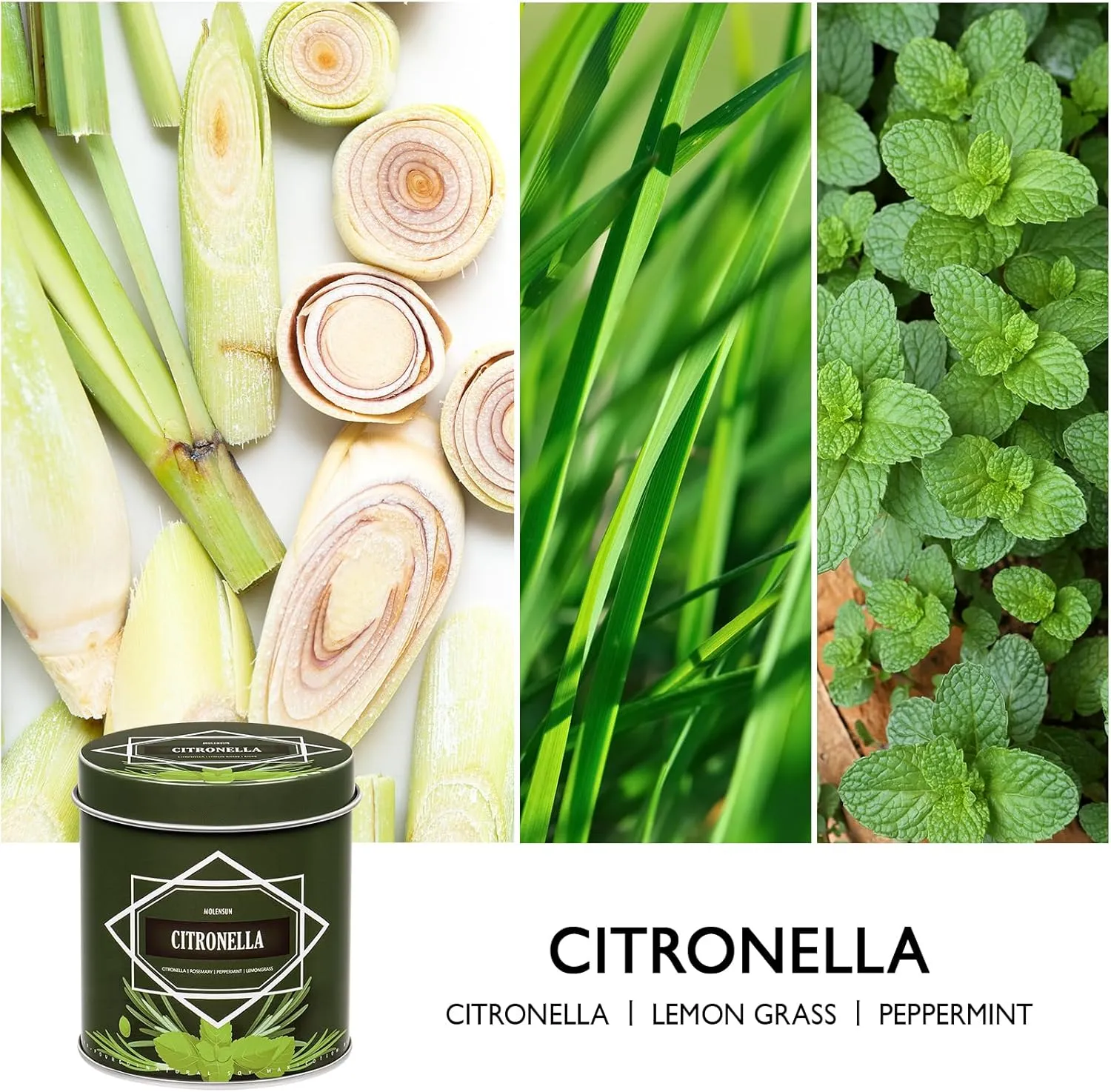 Citronella Candles Outdoor, 2-Pack Citronella Candles for Outside Patio, Camping & Garden, Summer Gifts for Indoor Home Scented, 50-Hour Burn Time, 9 Ounce Each