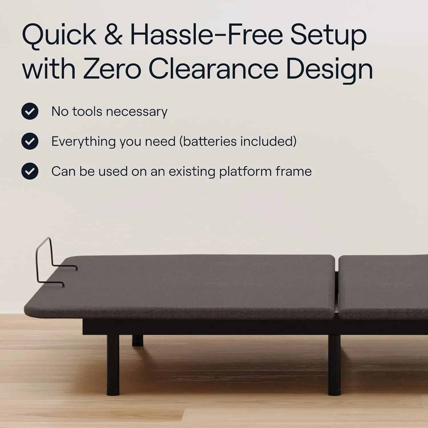 Classic Adjustable Base - Queen - Head & Foot Incline - Wireless Remote with Memory - Easy Set Up - Zero Clearance - Zero Gravity - Durable Frame