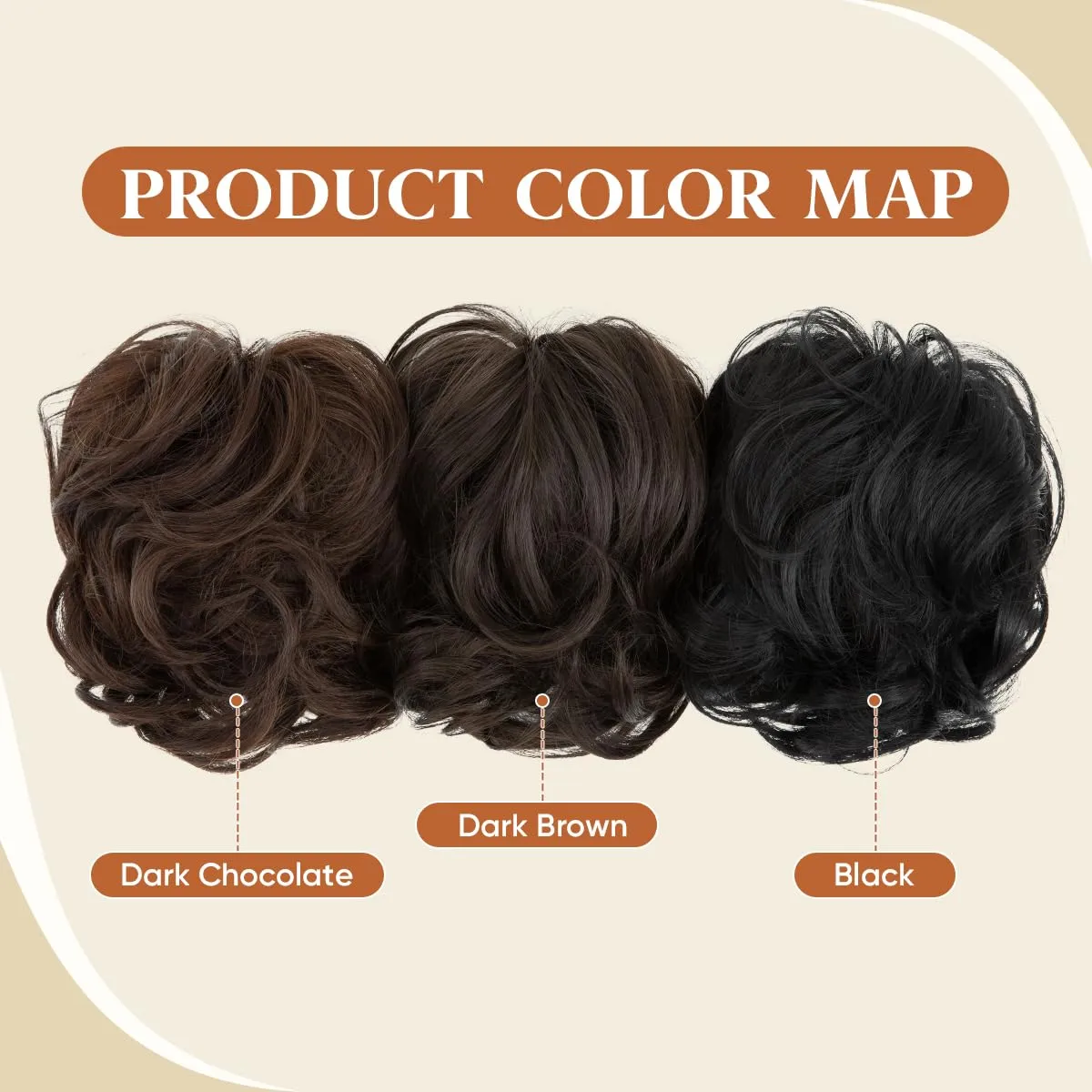 Claw Clip Short Ponytail Messy Bun Hair Piece Bendable Hair Branch Extensions Fluffy Wavy Curly Synthetic Versatile Black Hairpieces