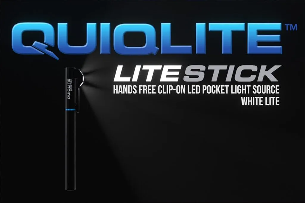 Code3 LiteStick 200 Lumens USB Rechargeable Programmable Pocket LED Flashlight - 1 Red, 1 Blue, and 1 White LED Light