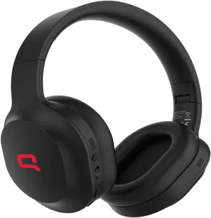Compaq Active Noise Cancelling Headphones, Wireless, Over Ear Bluetooth Headphones, Premium Sound, Gaming Headset, 50H Playtime, Fast Charge, Soft Ear Pads (Black)