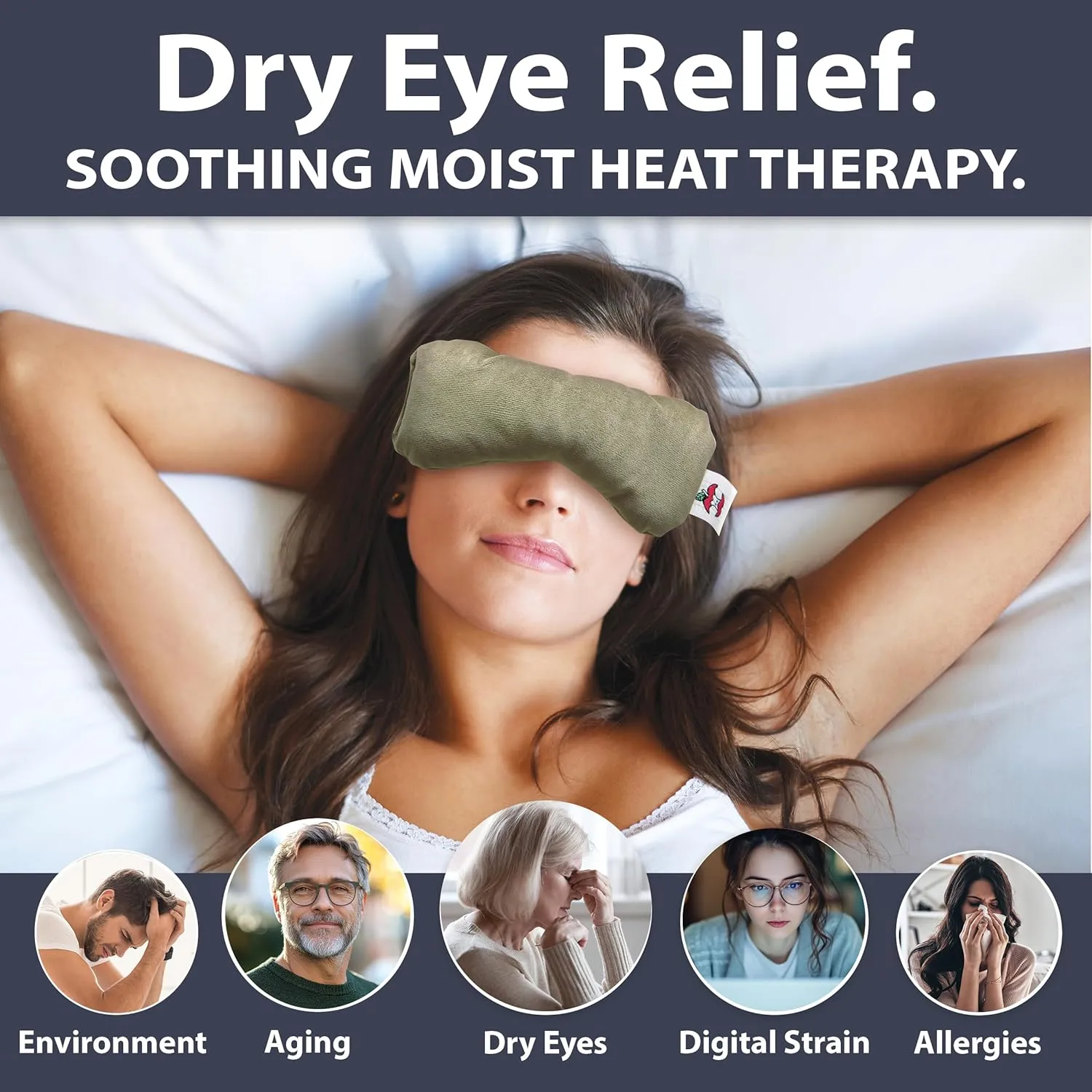 Core Products MicroBeads Dry Eye Compress Microwave Activated, Fast Acting to Help Oil Gland Function, Dry Eye, Microwave Heating Pad, Plush Fabric, Reusable, Made in USA