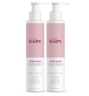 Cortex Beauty Bare Bliss Moroccan Argan Oil Hydrating Shampoo & Conditioner for Women & Men | Contains Argan Oil to Help Moisturize, Soften & Strengthen Hair | Paraben-Free with Sulfate-Free Surfactants | 10 Fl