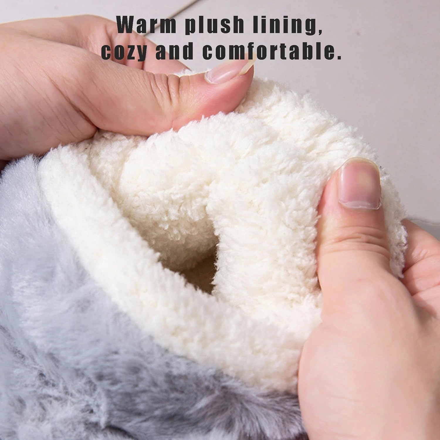 Cozy Husky Plush Winter Slippers for Men and Women – Soft Plush, Non-Slip Sole, Indoor Warm Slippers