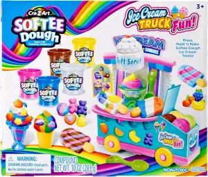 Cra-Z-Art Softee Dough Ice Cream Truck Playset, Modeling Compound with Molds, Ages 3 , 10 oz