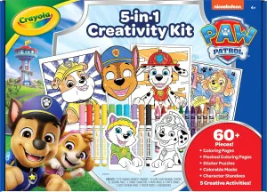 Crayola PAW Patrol Art Kit (60 Pcs), Art Set for Kids, PAW Patrol Toys & Gifts, PAW Patrol Coloring Set, Gift for Boys & Girls, Ages 4 