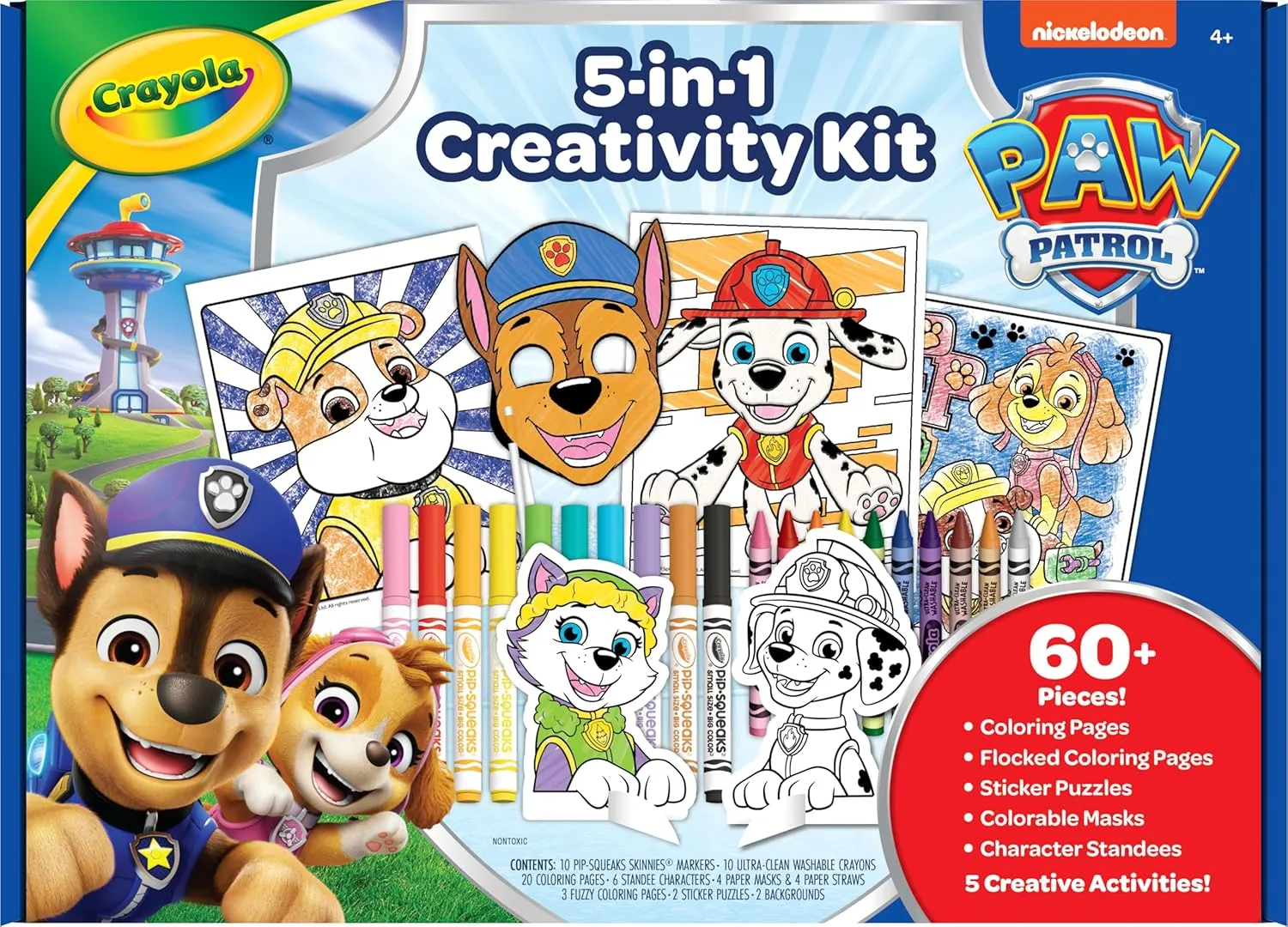Crayola PAW Patrol Art Kit (60 Pcs), Art Set for Kids, PAW Patrol Toys & Gifts, PAW Patrol Coloring Set, Gift for Boys & Girls, Ages 4 