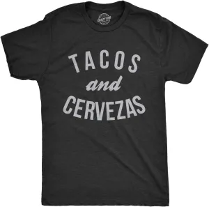 Crazy Dog Mens T Shirt Tacos and Cervezas Funny Beer Drinking Humor Shirts Cool Tee